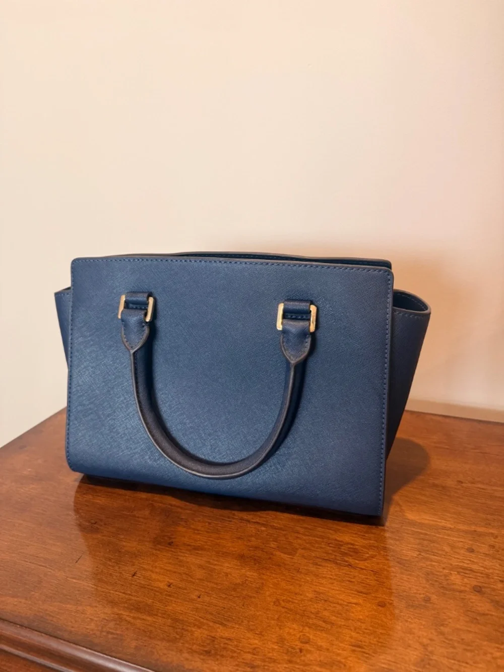 Michael Kors Selma Medium Satchel - Navy Blue